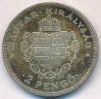 1935. 2P Ag "Rákóczi" T:1-,2 patina 
Adamo P7.2