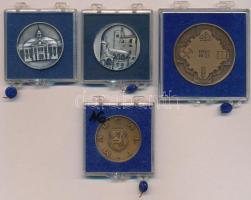 4db-os magyar emlékérem tétel, közte Fritz Mihály (1947-) 1982. "Zirc" Br emlékérem (42,5m...