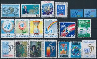 UN motive 4 sets + 8 stamps, ENSZ motívum 4 db sor + 8 önálló érték