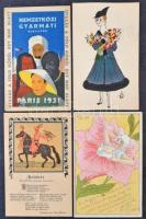 Motívum képeslapgyűjtemény rengeteg századfordulós lappal, sok érdekességgel, litho, dombornyomású l...