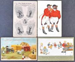 Motívum képeslapgyűjtemény rengeteg századfordulós lappal, sok érdekességgel, litho, dombornyomású l...