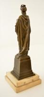 Besserdich jelzéssel: Jusztícia. Bronz, alabástrom talapzaton, m:28 cm