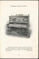 cca 1910 Thék Endre Zongoragyára árjegyzék, 24 p