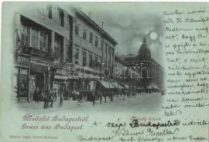 Budapest V. Károly körút, könyvnyomda, órás üzlet, Schmidt Edgar kiadása (Rb)