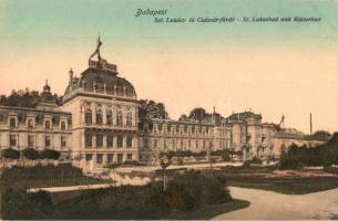 Budapest II. Szent Lukács és Császár fürdő, Dr. Trenkler és Társa kiadása / St. Lukasbad und Kaiserbad