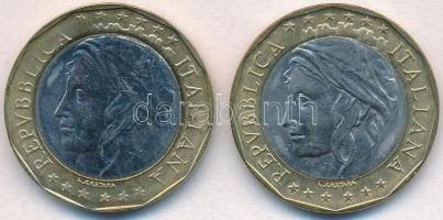 Olaszország 1997. 1000L "EU" hibás térképpel + 1998. 1000L javított térkép T:1-
Italy 199...