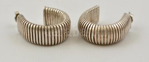 Ezüst(Ag) fülbevalópár, jelzett, 2x2 cm, nettó: 10,4 g
