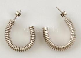 Ezüst(Ag) fülbevalópár, jelzett, 2x2 cm, nettó: 10,4 g