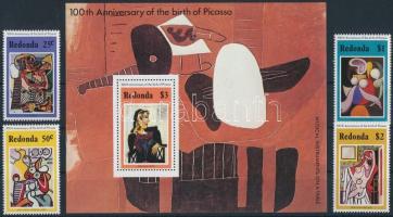 Picasso's birth centenary set + block, Picasso születésének 100. évfordulója sor + blokk