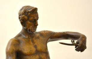 Jelzés nélkül: Elektromosság allegóriája. Bronz, m:21 cm