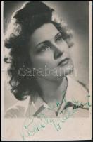 Karády Katalin (1910-1990) színésznő aláírása őt ábrázoló fotólapon