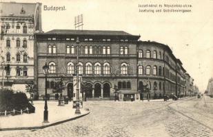 Budapest VIII. József körút és Népszínház utca, M. kir. technológiai iparmúzeum, Rémi szálloda és étterem, Egerváry Géza üzlete, S. L. B. No. 75. (EK)