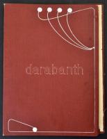 cca 1900 Franck Henrik Fiai kávépótló reklám nyomtatvány, díszes szecessziós mappába ragasztva, 30x2...