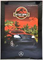 1997 Az elveszett világ: Jurassic Park Mercedes Benz reklámplakát, szélén apró szakadással, 83x59 cm / The Lost World: Jurassic Park Mercedes Benz advertisement poster, with small tear, 83x59 cm