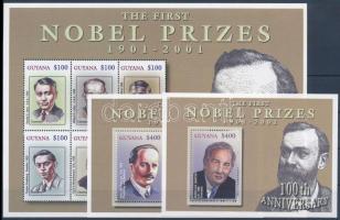 Nobel Laureates mini sheet set + 3 blocks Nobel-díjasok kisívsor + 3 blokk