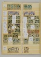 1859-1898 magyar okmánybélyeg tétel vízjelvariációkkal berakólapon (6.200)