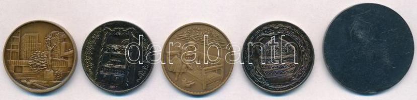 5db-os vegyes magyar emlékérem tétel városokról, közte Garamkeszi János (1936-) DN "Salgótarján...