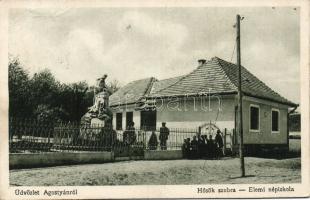 Agostyán katonai emlékművel (Rb)