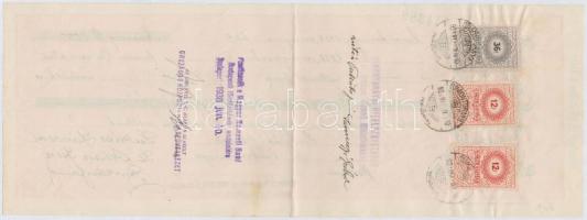 Simontornya 1933-1938. 5db kitöltött váltó, klf felülbélyegzésekkel és bélyegekkel T:III