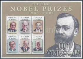 100 éves a Nobel-díj kisívsor+blokksor HUNGARIKA (Oláh György vegyész), Centenary of Nobel Peace Prize mini sheet set + blockset HUNGARIKA