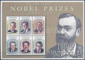 100 éves a Nobel-díj kisívsor+blokksor HUNGARIKA (Oláh György vegyész) Centenary of Nobel Peace Priz...