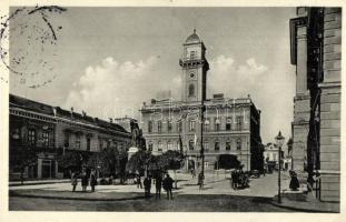 Komárom, Komárno; Klapkovo námestie / Klapka György tér és szobor, városháza, Lichtig / square, statue, city hall (EK)