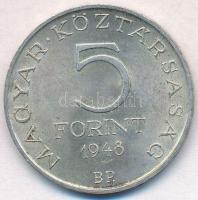 1948. 5Ft Ag "Petőfi" T:2