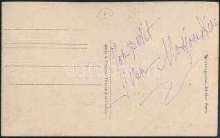 Ivan Mosjouking színész aláírása őt magát ábrázoló fotólap hátulján