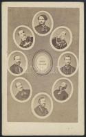 1867 A kiegyezéskori első felelős maygar kormány tagjainak fotója fotómontázson. 7x11 cm