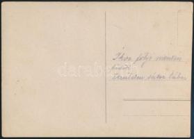 1914 Sátortábor az Ikva folyó mentén Kárpátalján, feliratozott fotó 12x10 cm