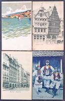 Cipősdoboznyi, min. 7-800 db főleg zsánerképes lap benne sok Stengel, Tucks, hozzá városképek sok ho...