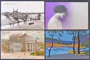 Cipősdoboznyi, min. 7-800 db főleg zsánerképes lap benne sok Stengel, Tucks, hozzá városképek sok ho...