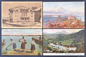 Cipősdoboznyi, min. 7-800 db főleg zsánerképes lap benne sok Stengel, Tucks, hozzá városképek sok ho...