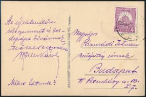 1929 Möller Károly (1894-1945) építész, egyetemi tanár által saját kézzel aláírt, saját tervét ábráz...