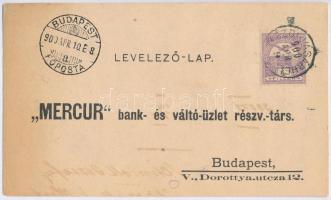 1900. Mercur Bank- és Váltóüzlet Részvénytársaság kitöltött, bélyegzett és pecsételt megrendelőlap a VI. sorsjáték első osztályára