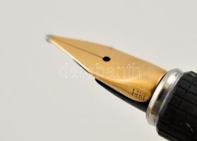 Aurora aranyozott ezüst(Ag) töltőtoll, arany(Au) 14K tollheggyel, jelzett, h: 14 cm, bruttó: 17,5 g