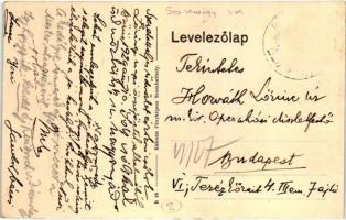 Bürüs, Református templom, lelkészlak és iskola, Kálmán fényképész kiadása (EK)