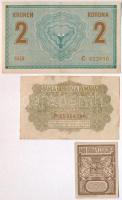 Románia 1917. 25b + Német megszállás 1917. 25b felülbélyegzéssel + Magyarország 1914. 2K román felül...