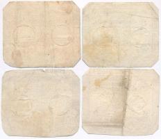 Franciaország 1793. 50s "Assignata" vízjellel és szárazpecséttel (4x) T:III kis szakadás
...