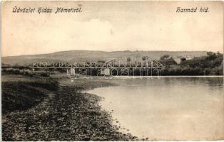 Hidasnémeti, Hernád vasúti híd, Skalnik és Fia kiadása (ázott sarok / wet corner)
