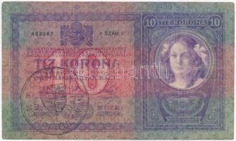 1904. 10K hamis román felülbélyegzéssel (fake Romanian overprint) T:III,III-