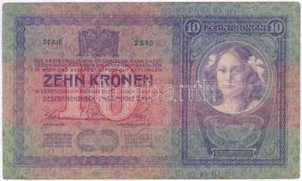 1904. 10K hamis román felülbélyegzéssel (fake Romanian overprint) T:III,III-