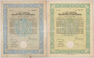 Budapest 1942. "A Magyar Királyság 3%-kal Kamatozó Törlesztéses Államadóssága" kötvénye 25...