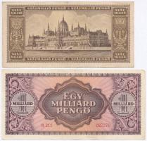 1946. 100.000.000P + 1.000.000.000P + 10.000MP + 100.000MP + 10.000BP mindegyik hamis "Revízión...