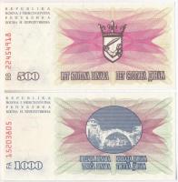 Bosznia-Hercegovina 1992. 10D + 25D + 50D + 100D + 500D + 1000D T:I 
Bosnia-Hercegovina 1992. 10 Di...