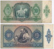 1930. 100P + 1932. 50P + 1936. 10P + 1941. 20P mindegyik hamis nyilaskeresztes "Városi Pártveze...