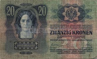 1913-1915. 10K (2x) román ellenbélyegzővel + 20K 2klf román + szerb ellenbélyegzővel + 50K román &qu...