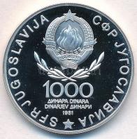 Jugoszlávia 1981. 1000D Ag "A felkelés és a forradalom 40. évfordulója" T:PP kis fo.
Yugo...