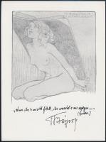 Franz von Bayros (1866-1924): Erotikus ex libris Szalay József. Klisé, papír, jelzett, 17×13 cm.