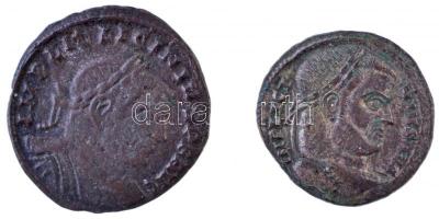 Római Birodalom / Siscia / I. Licinius 313. AE Follis ezüstözés nyomaival (2,87g) + 319-320. AE Follis ezüstözött (3,07g) T:2,2- Roman Empire / Siscia / Licinius I 313. AE Follis "IMP LIC LICINIVS P F AVG / IOVI CON-SERVATORI AVGG NN - Gamma - SIS" marks of silver plating (2,87g) + 319-320. AE Follis "IMP LICI-NIVS AVG / VICT . LAETAE PRINC PERP - VOT PR-S - DSIS*" silver plated (3,07g) C:XF,VF  RIC VI 234a; VII 96.